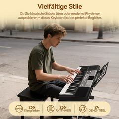 TERENCE SP611 Portable Piano 61 Piano Keys Digital Keyboard for Home Piano & Daily Practice