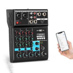 Professional Mini Music Sound Audio DJ Mixer/USB 4 Channels DJ Console Audio Mixer Professional Sound System Dj Mixer