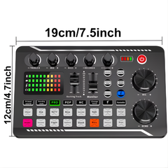 LED Light Voice Changer Sound Card