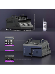 U'King 1500W Nebel- und Seifenblasenmaschine, Rauch und Seifenblasen, 18 RGB-LEDs