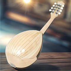 Die IRIN Mandoline aus Ahornholz im japanischen Stil ist ein handgefertigtes Vintage-Volksinstrument.
