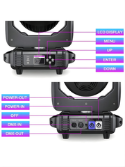 SEBRUANC 200W Moving Head Bühnenscheinwerfer mit 19 RGBW 4-in-1 LEDs, einstellbarem Fokus und DMX512-Soundsteuerung. Ideal für Zuhause, Karneval, Partys, Musikshows, Hochzeiten, Clubs, Bars und Discos.