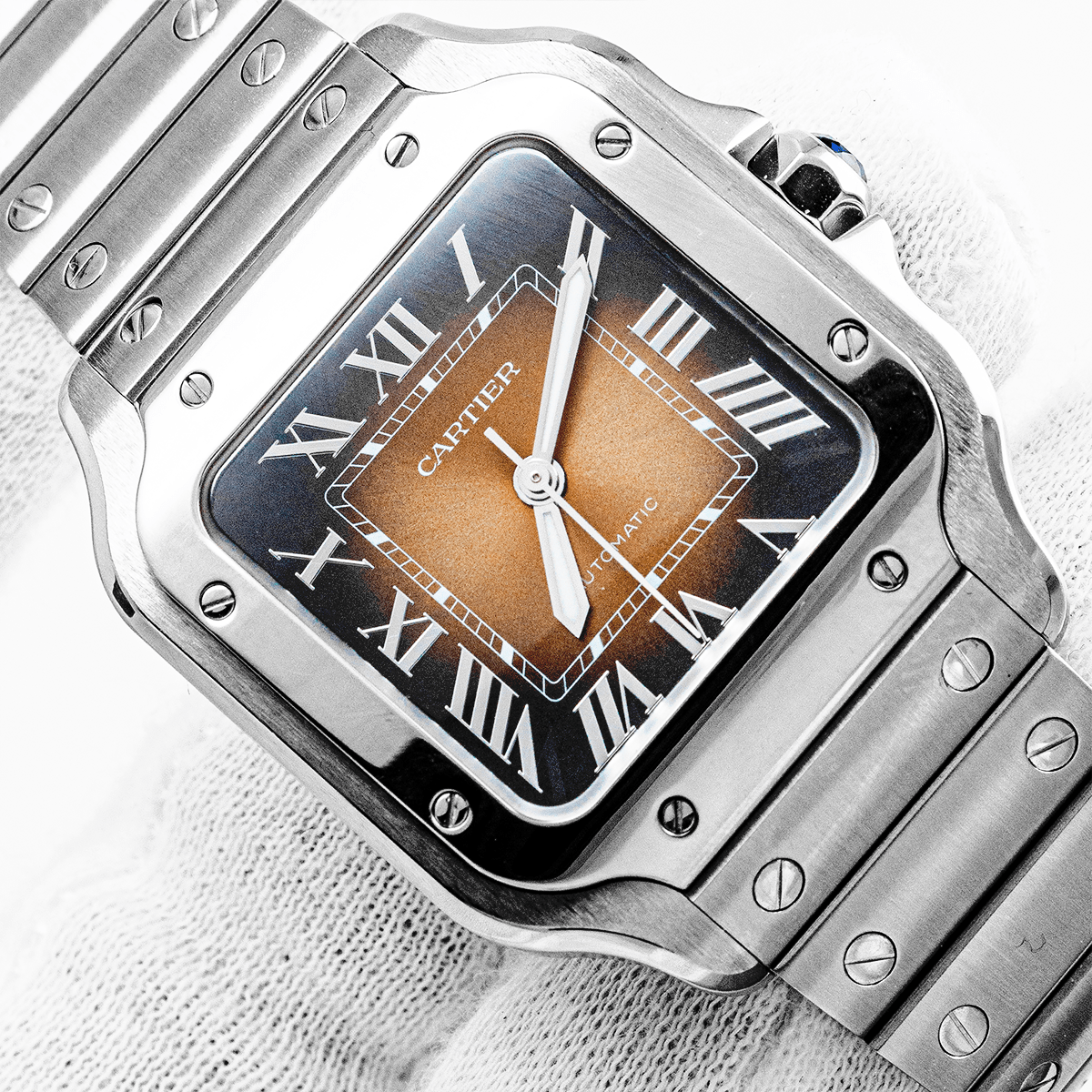 Cartier Santos Moyen Modèle Brun