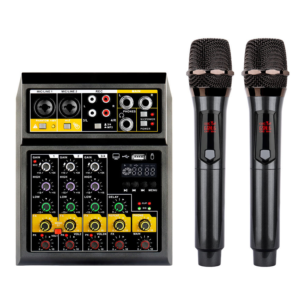 Professional Digital Audio Music Mixer DJ Console with USB Connection Studio MX-04II