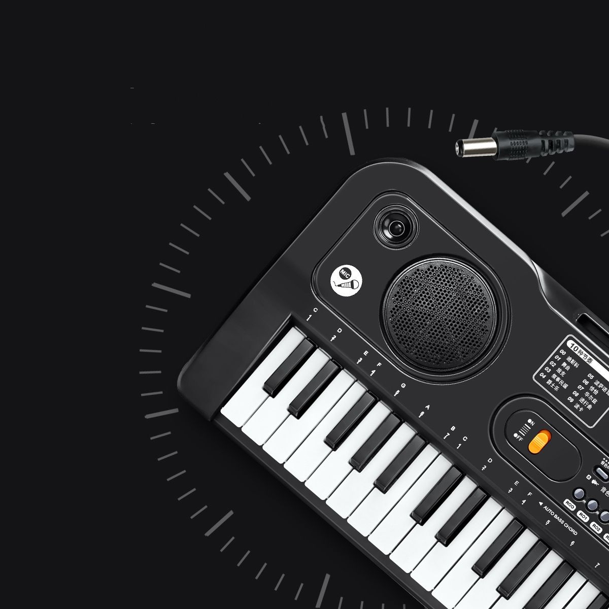 61 Keys Electronic Keyboard Piano with Keyboard Stand Digital Portable Synthesizer Keyboards for Kid Beginner Teaching