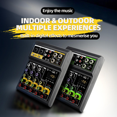 Professional Digital Audio Music Mixer DJ Console with USB Connection Studio MX-04II