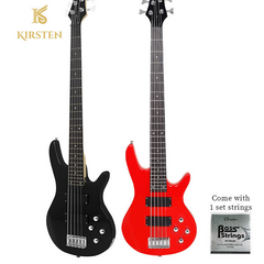 Custom Logo 5 String Maple 24 Frets Professional Stage Design Wholesale Passive Electric Bass Guitar