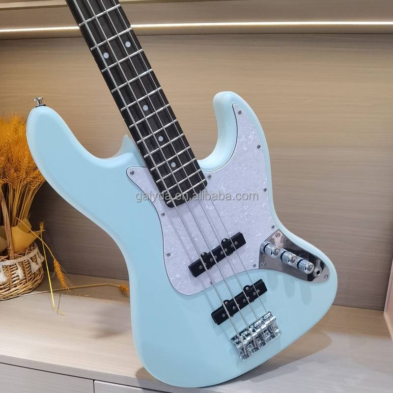 Professional GALYDA GL4-100 4-String Electric Bass Guitar Poplar Body Maple Neck Rosewood Fingerboard Matte Finish