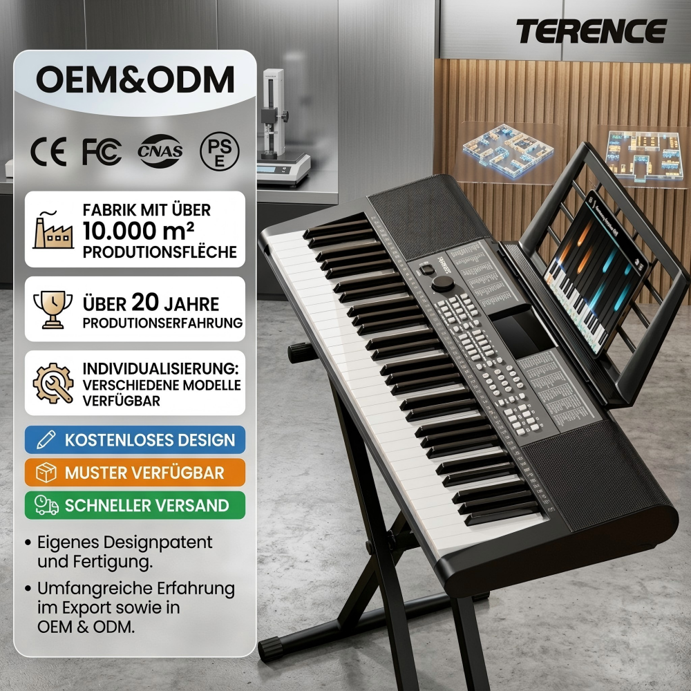 TERENCE SP611 Portable Piano 61 Piano Keys Digital Keyboard for Home Piano & Daily Practice