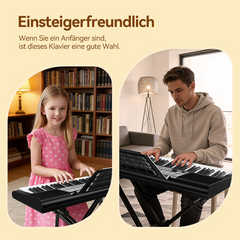 TERENCE SP611 Portable Piano 61 Piano Keys Digital Keyboard for Home Piano & Daily Practice