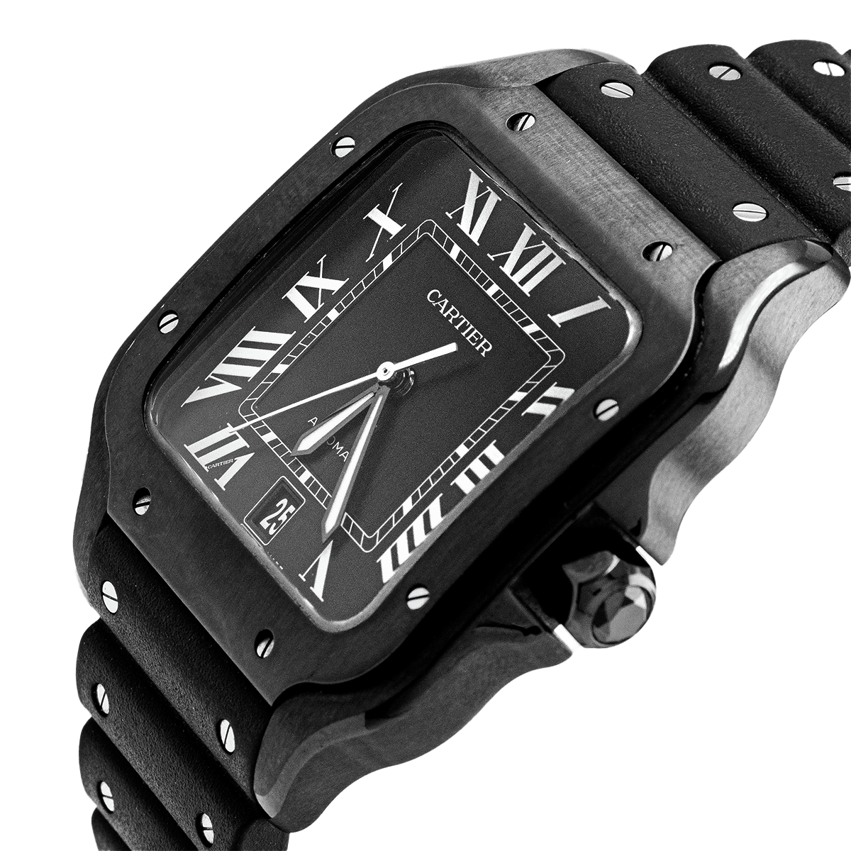 Cartier Santos Full Black Grand Modèle