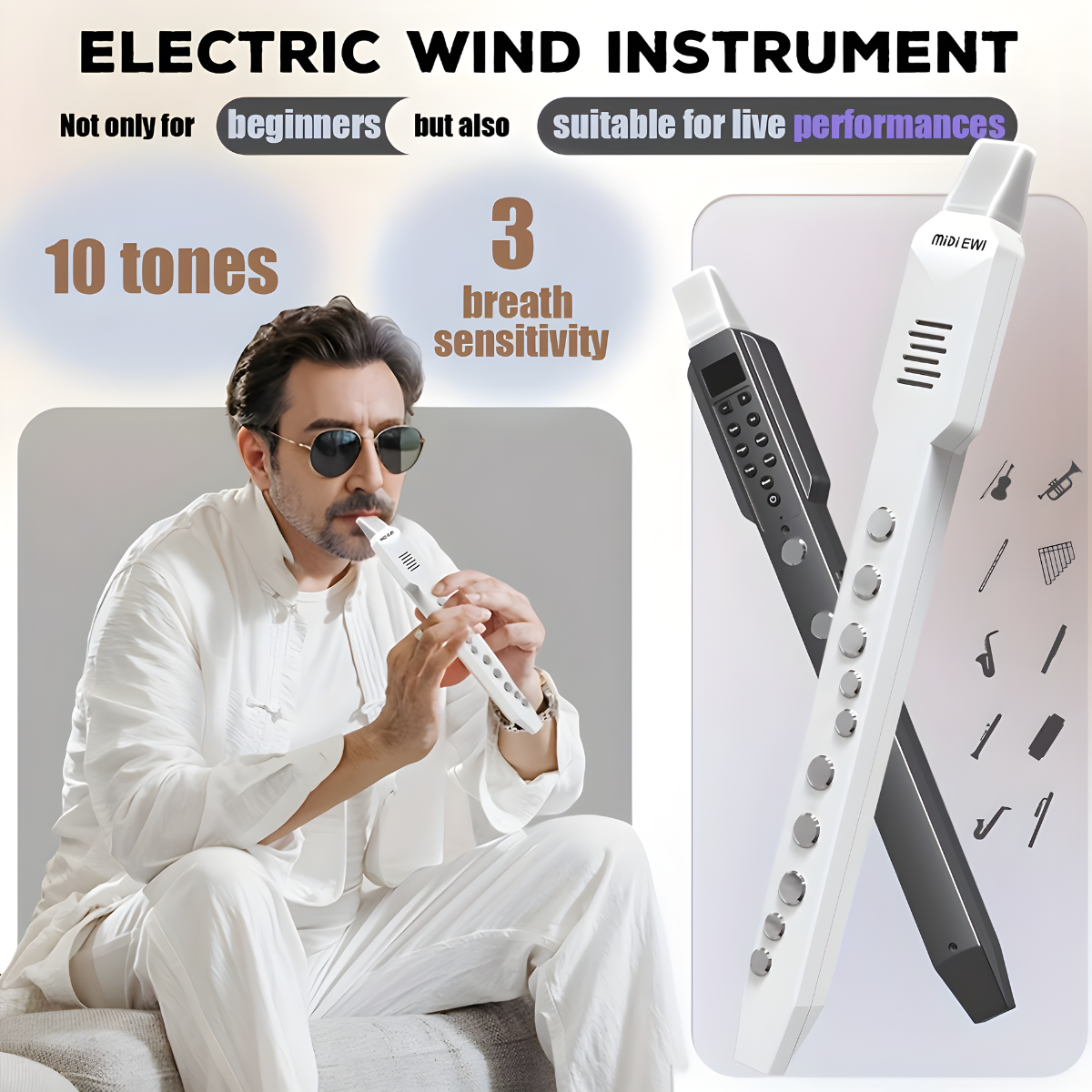 Ein multifunktionales, mehrstimmiges intelligentes Blasinstrument