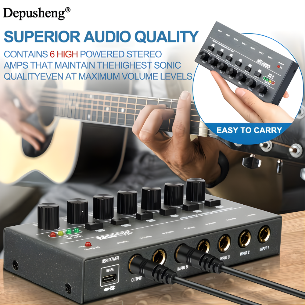 Depusheng DX600 Audiomixer Line-Mixer