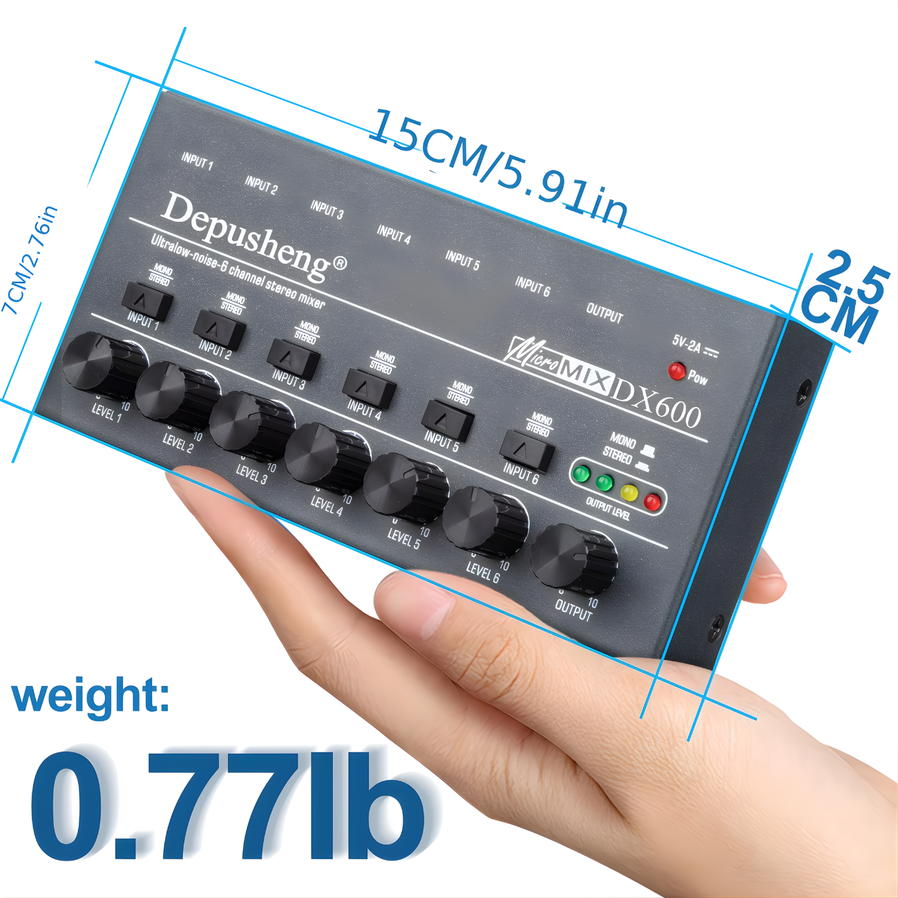Depusheng DX600 Audiomixer Line-Mixer