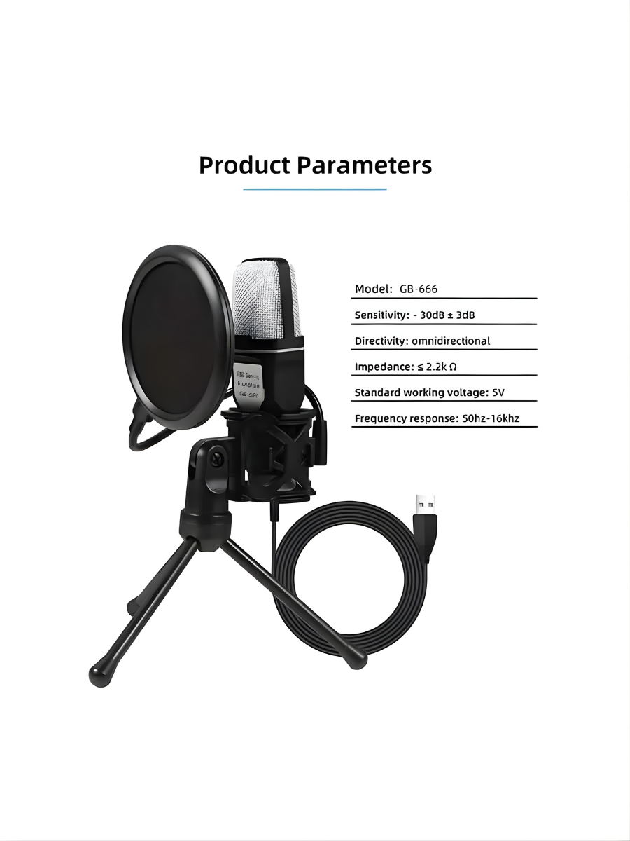 Microphone With Customizable RGB Lighting