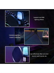 Microphone With Customizable RGB Lighting