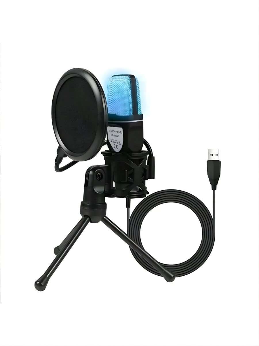 Microphone With Customizable RGB Lighting
