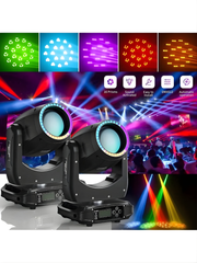 150W Bühnen-Moving-Head-Scheinwerfer, Weißlicht, RGB-LED-Ring, Gobo-Prismen-Effekt