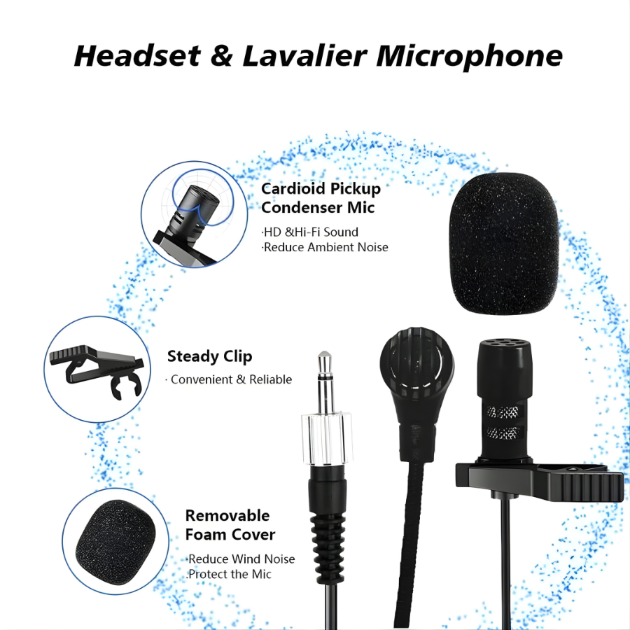 LMBGM Wireless Microphone System With 2 Handheld Microphones