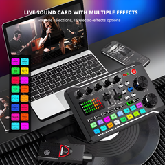 LED Light Voice Changer Sound Card