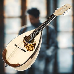 Die IRIN Mandoline aus Ahornholz im japanischen Stil ist ein handgefertigtes Vintage-Volksinstrument.