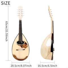 Die IRIN Mandoline aus Ahornholz im japanischen Stil ist ein handgefertigtes Vintage-Volksinstrument.