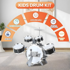 Batterie jazz améliorée pour enfants, ensemble de 5 pièces pour enfants d'âge préscolaire
