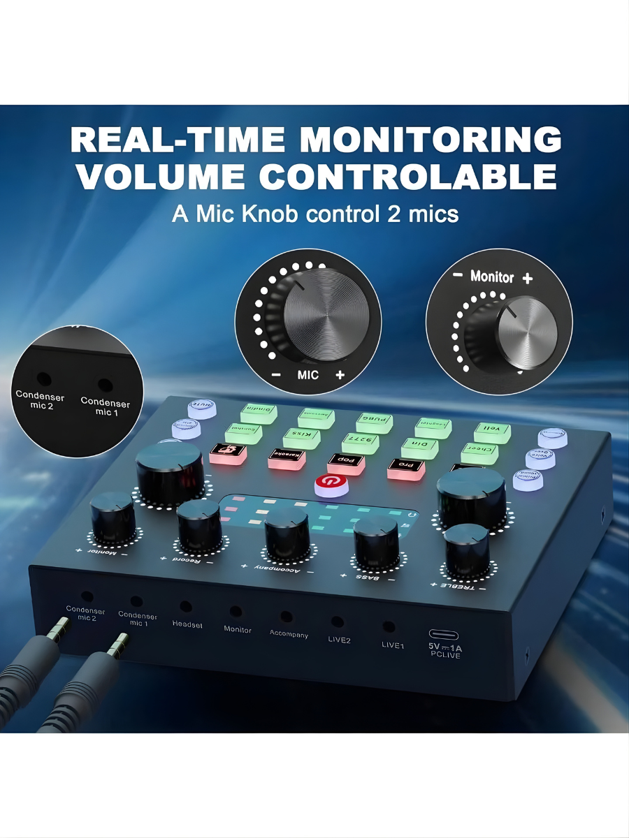Recording Studio Package With Pro Audio Interface And Podcast Microphone For Gamer Podcasting