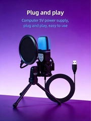 Microphone With Customizable RGB Lighting