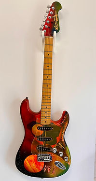 Splattercaster Artwork stratocaster custom shop painted guitar unique
