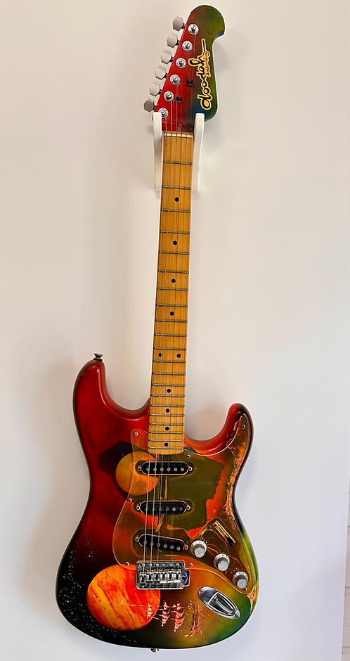 Splattercaster Artwork stratocaster custom shop painted guitar unique