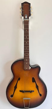 Egmond Holland 1960s vintage jazz guitar sunburst