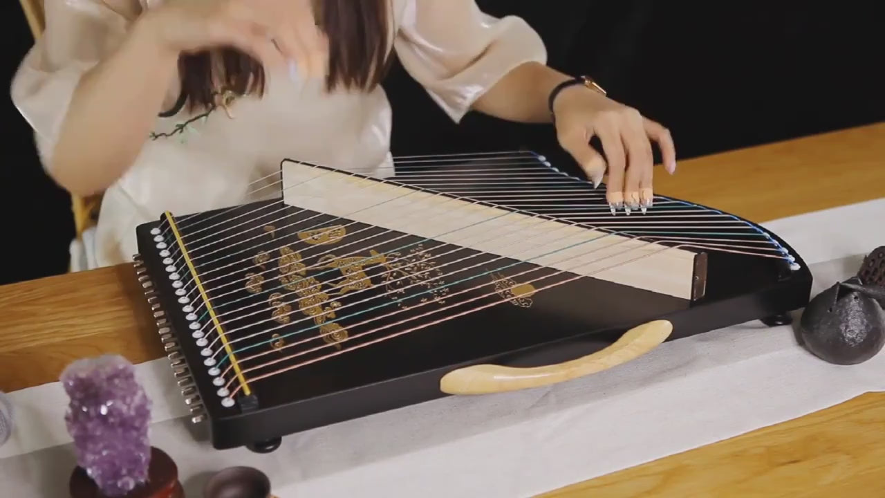 DLASO 21-saitige Mini-Guzheng – Tragbares professionelles Fingerübungsinstrument für Anfänger